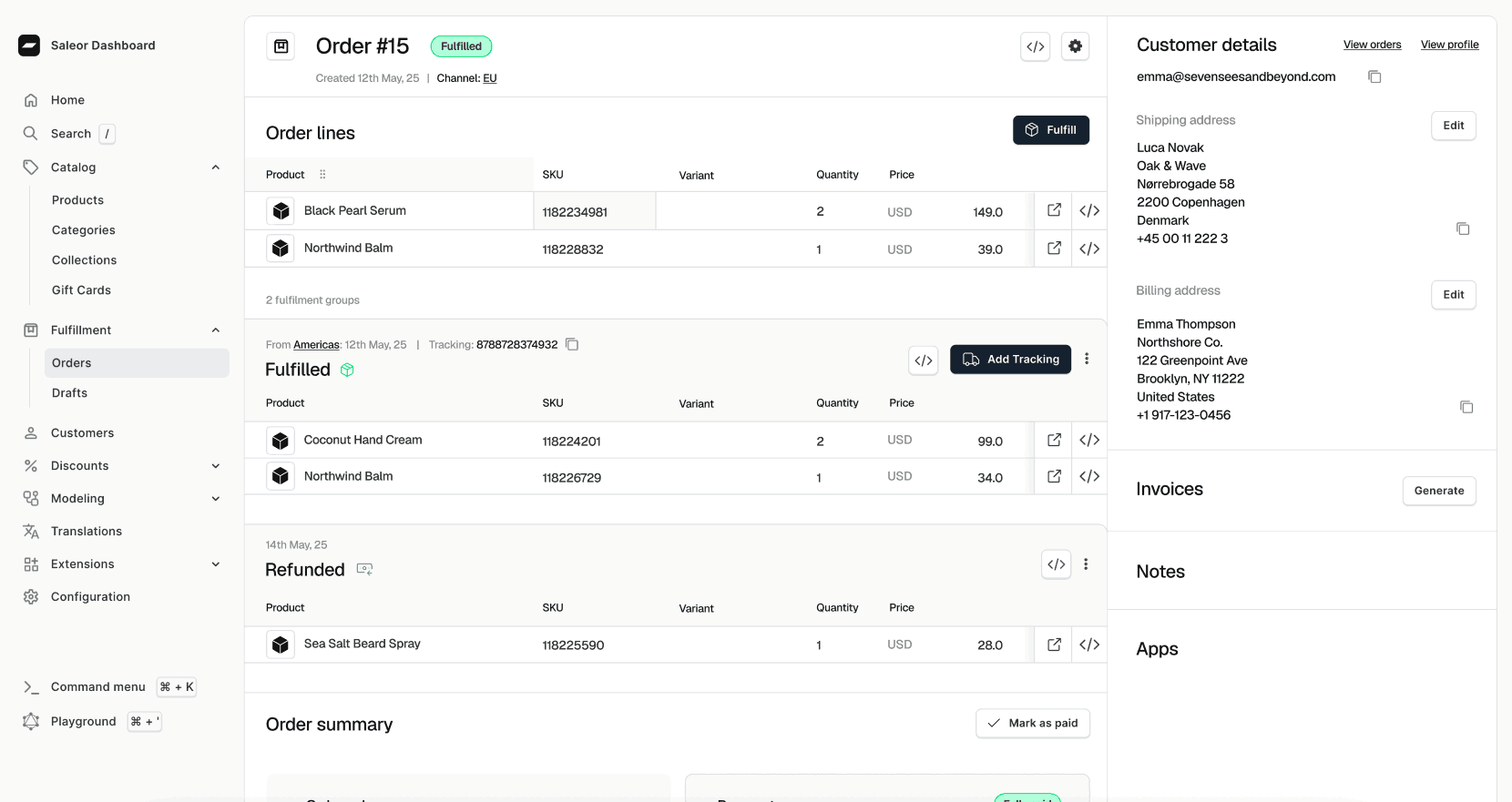 Saleor Administration Dashboard